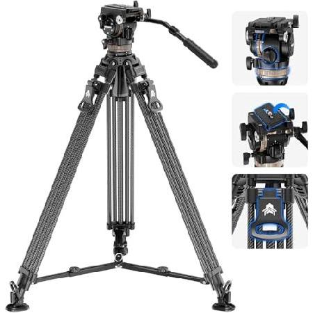 Neewer 【平行輸入品】NEEWER 197cmビデオ三脚 カメラ三脚 フルード 