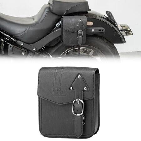 KEMIMOTO ミニバイクサイドバッグ 2.5L 長方形PUレザー KEMIMOTO ミニバイクサイドバッグ 2.5L 長方形PUレザー