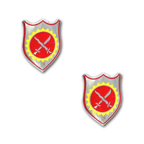 アメリカ陸軍 クレスト - 第4野戦砲連隊 サービスドレス用 米軍 ミリタリーバッジ 2個セット | 