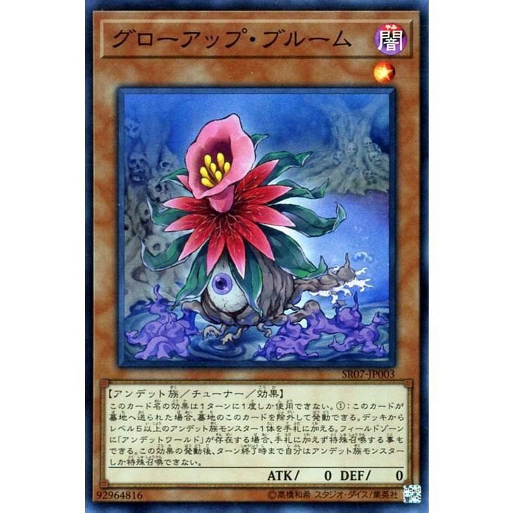 遊戯王 グローアップ・ブルーム スーパーレア アンデットワールド SR07-JP003 チューナー・効果モンスター 闇属性 アンデット族｜trade-lab-japan