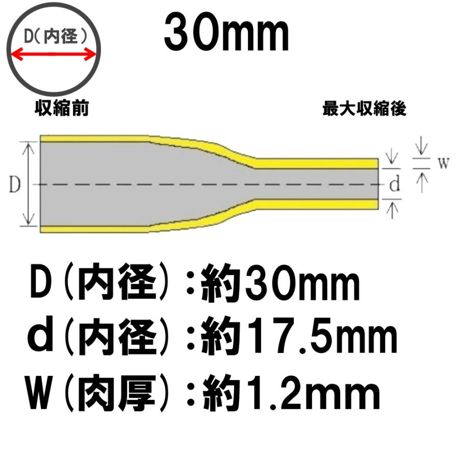 熱収縮 ラバーグリップ 熱収縮 グリップ カバー 熱収縮 チューブ バイク 20mm 25mm 30mm 35mm 40mm 釣り竿 ロッド｜trade1japan｜10