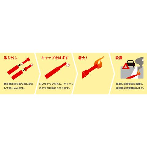 発炎筒 (スーパーハイフレヤー5) 自動車用緊急保安炎筒 日本カーリット 