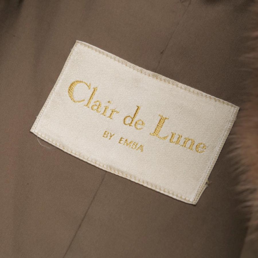 GT3881◇Clair de Lune EMBA エンバ アメリカ産 パステルミンク ファーコート ハーフ丈 毛皮コート サイズ11 ブラウン系_7