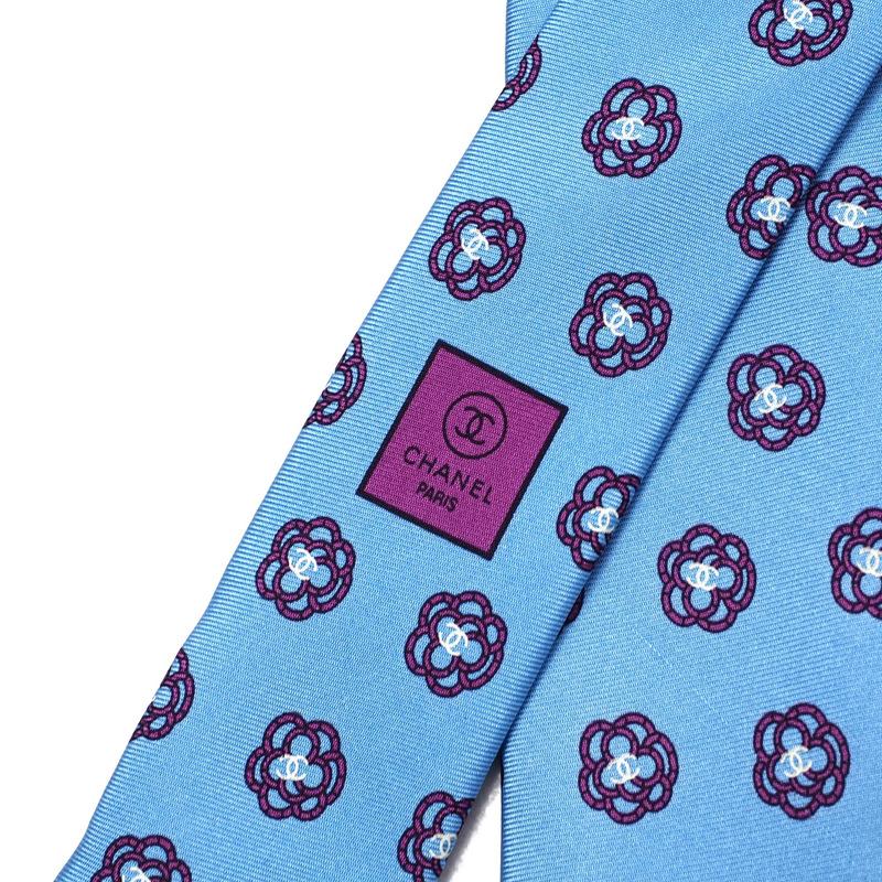 CHANEL（シャネル） □美品□CHANEL ネクタイ プリントタイ 幅9cm CC