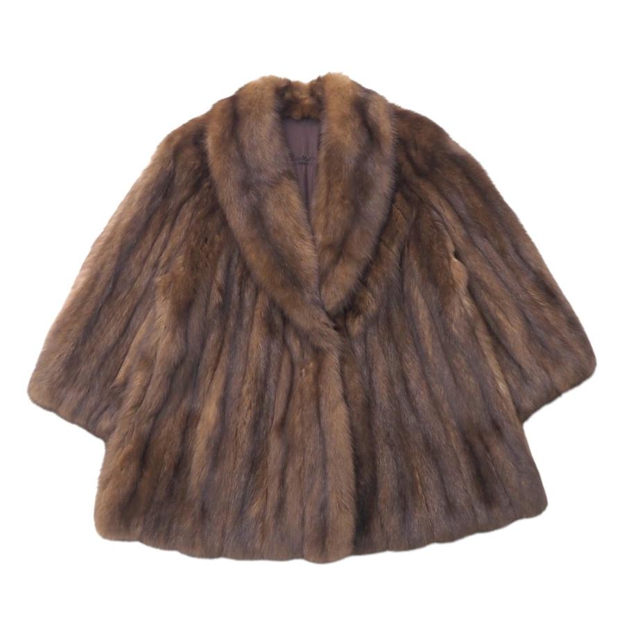 美品 sable 毛皮 セーブル コート ロシアンセーブル ショールカラー