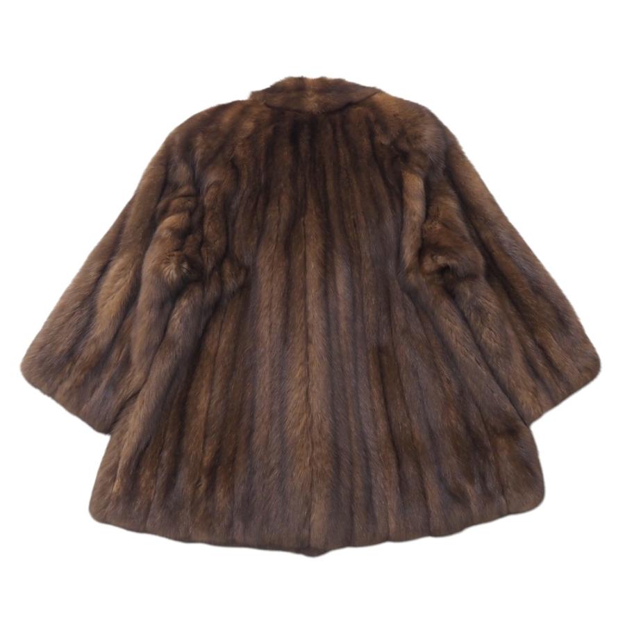 美品 sable 毛皮 セーブル コート ロシアンセーブル ショールカラー