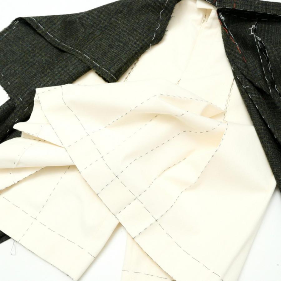 Maison Margiela メゾン マルジェラ パンツ サイズ38（155/62A） ツイード切替 レイヤード プリーツ ガウチョ ワイドパンツ_5