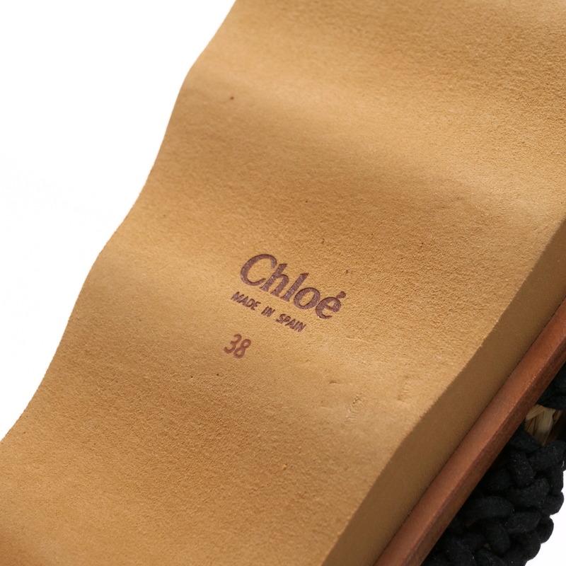 Chloe □未使用品□Chloe クロエ サンダル サイズ38 フラット