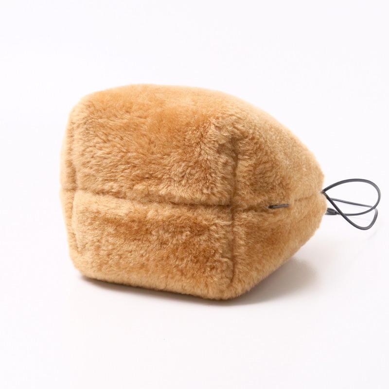 美品 JIL SANDER ジルサンダー ドローストリング バッグ ショルダーバッグ ファーバッグ 巾着バッグ 鞄 ムートン レザー