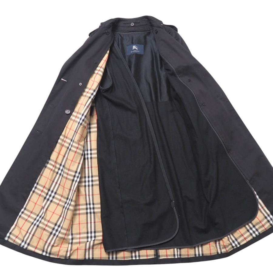 バーバリー トレンチコート ベルテッドコート ノバチェック ダブル ブラック S バーバリー トレンチコート ベルテッドコート ノバチェック ダブル
