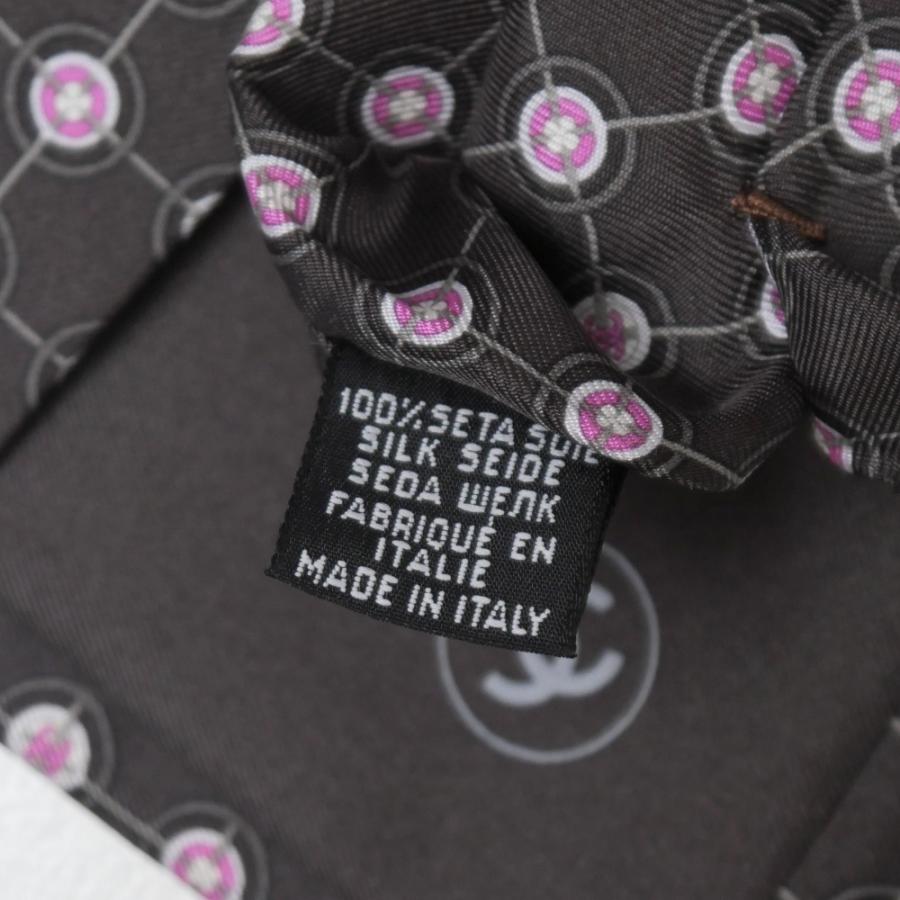CHANEL □美品□CHANEL シャネル ネクタイ CC ココマーク ドット 総柄  