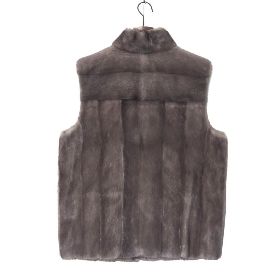 美品 Mink ミンク ベスト サイズ- ミンク ファー リバーシブル ジップ 