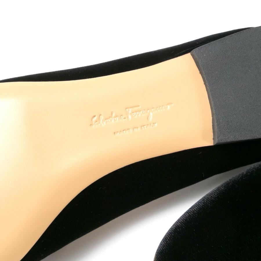 美品 Salvatore Ferragamo サルヴァトーレフェラガモ パンプス サイズ5 1/2 M ヴァラリボン ベロア_7