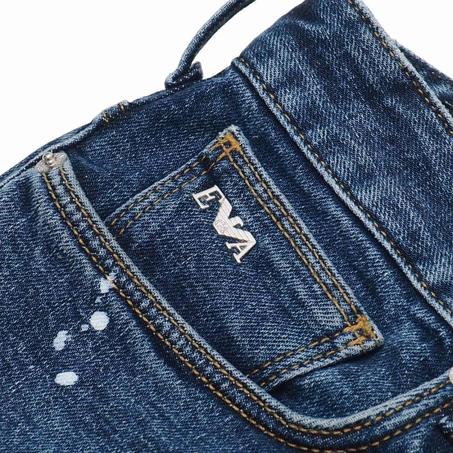 ■美品■2024年製■Emporio Armani エンポリオ・アルマーニ デニムパンツ サイズW29/L32 ペイント加工 ストレッチ テーパード ジーンズ ブランド古着【中古】20260501/RA9118 EMPORIO ARMANI 美品 2024年製□Emporio Armani エンポリオ