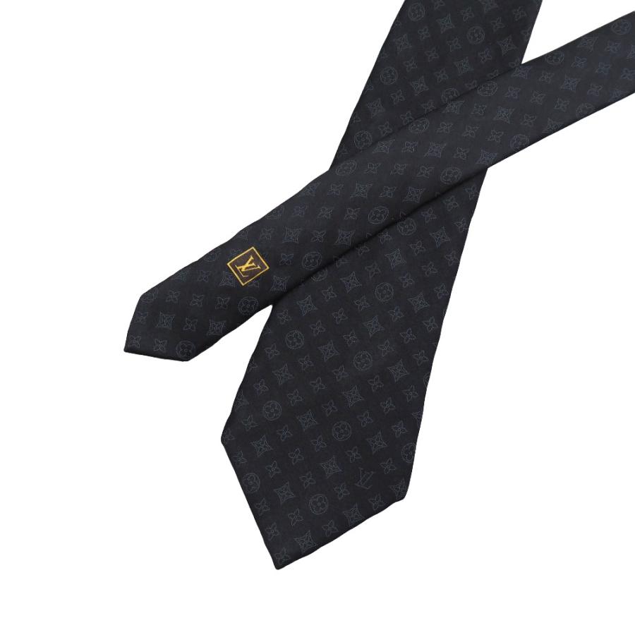 【極美品】Louis Vuitton ブラック チェック ネクタイ LOUIS VUITTON（ルイ・ヴィトン） 美品 ネクタイ モノグラム