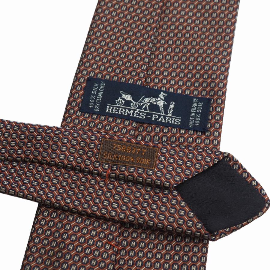 HERMES（エルメス） 美品 ネクタイ Hロゴ 総柄 : トレードYahoo