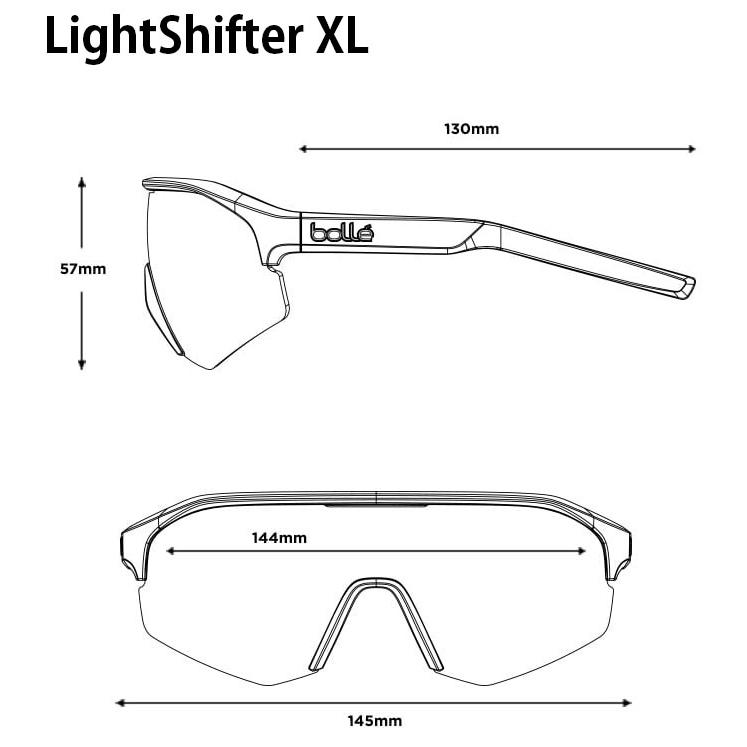 オンライン売り ボレー Bolle サングラス LIGHTSHIFTER XL PHANTOM (BlackCristalMatte) / 調光レンズ ロードバイク サイクル スポーツ サングラス