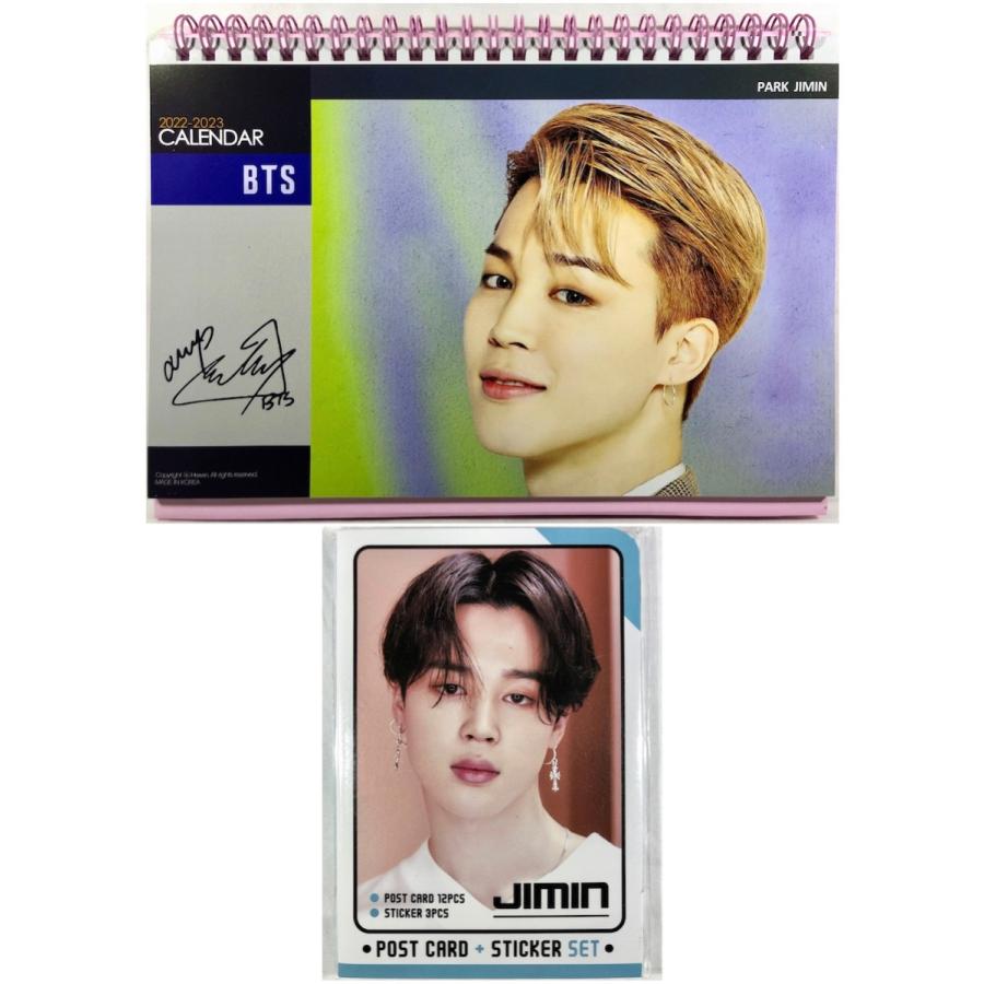 Jimin ジミン Bts 防弾少年団 グッズ 感謝の声続々 22年 23年 2年分 卓上 K Pop A Tradeplace セット カレンダー ポストカード 12枚 韓国製