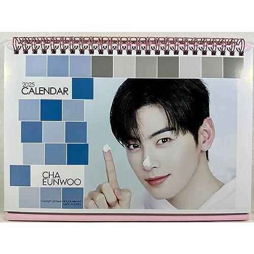 Cha Eun Woo チャ ウヌ ASTRO アストロ グッズ ／ 2024年 2025年 2年分 卓上 カレンダー + ステッカー