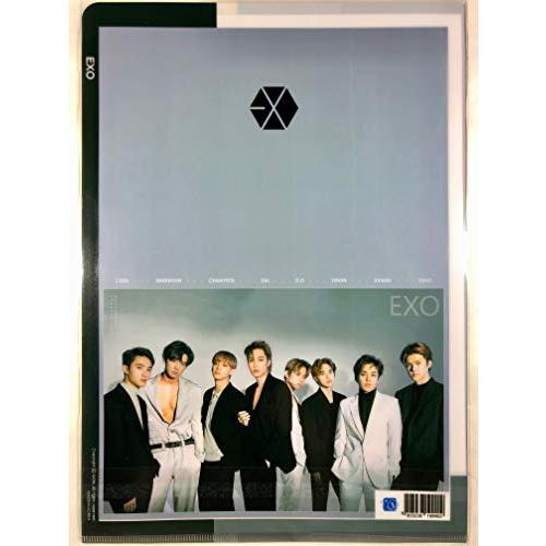 EXO エクソ グッズ ／ A4 クリアファイル + 4つ折り メモパッド (4連