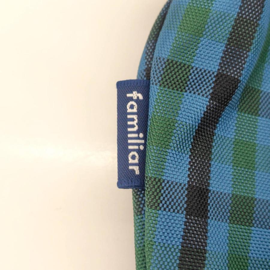 05w20549 ファミリア Familiar クマのチャーム付き チェック柄舟形
