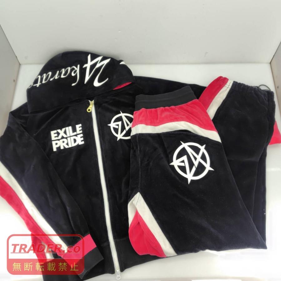 美品24karatsベロアセットアップ　Ｌサイズ EXILE 05w21142 トゥエンティフォーカラッツ 24karats EXILE PRIDE ベロア