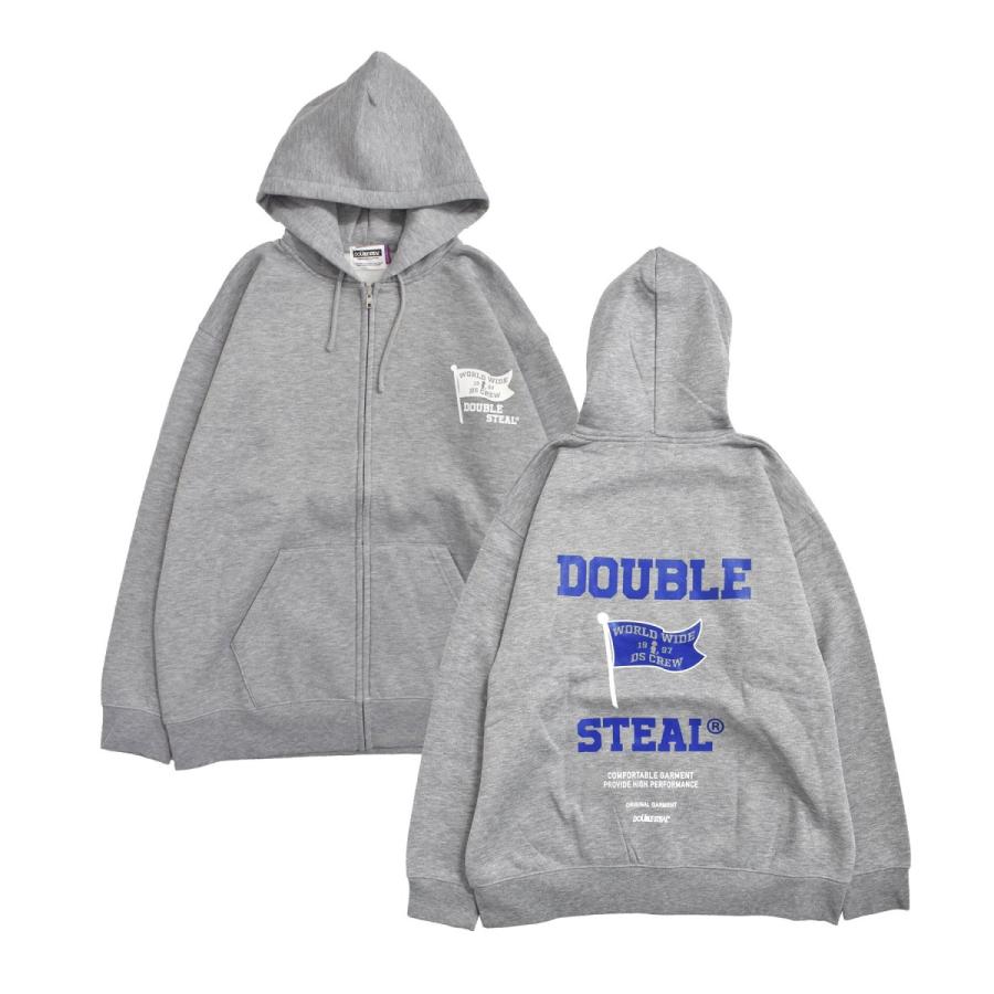 かわいい ジップアップ パーカー メンズ Zipパーカー Logo Flag Fall 21 Steal Double ダブルスティール ストリート パーカー Color Top Grey Decoprojectme Com