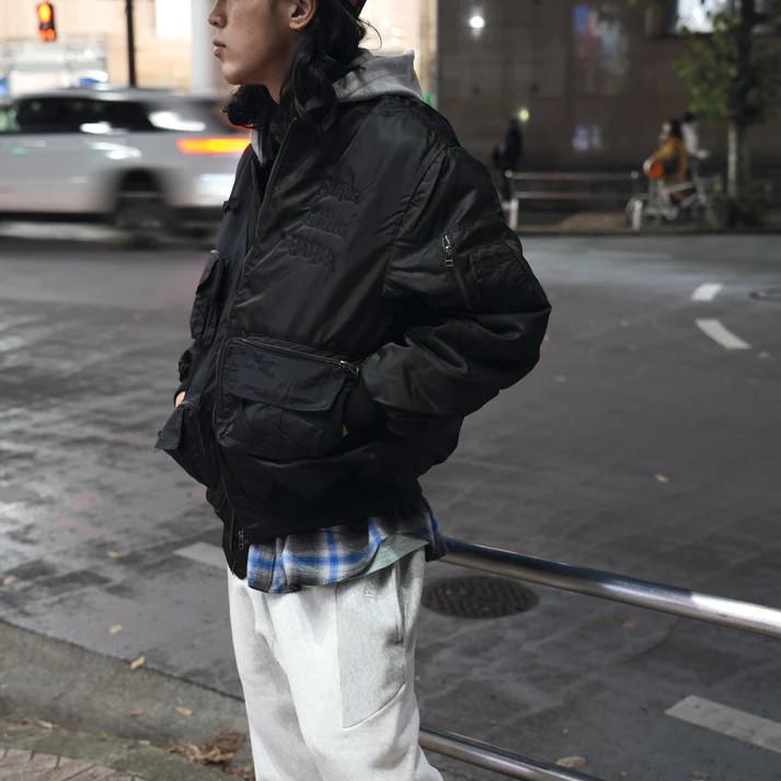 Lutz MA-1 ブラックジャケット M マットツイスト フライトジャケット ブラック | ＋CLOTHET ONLINE