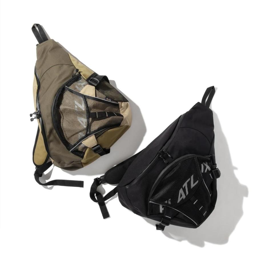 FLATLUX Days Sling Bag黒 メッシュポケット付き FLATLUX Days Sling Bag黒 メッシュポケット付き