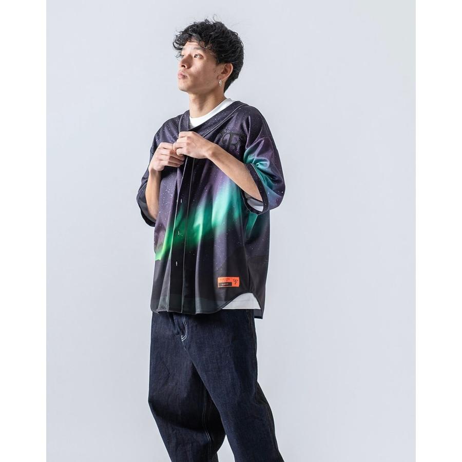 ベースボールシャツ 半袖 メンズ ストリート フラットラックス FLATLUX