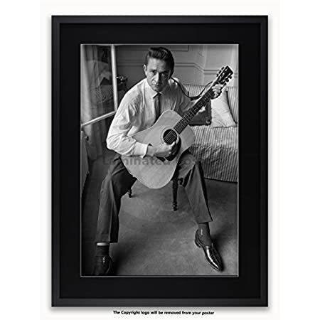 特別価格Posters UK Johnny Cash London '59 Black Mount  Framed Poster好評販売中