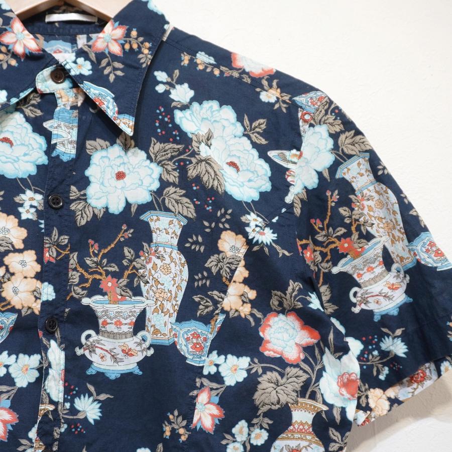 paulsmith　(M) 花柄シャツ　アロハ　メンズ　日本製　163244　紺　ネイビー　コットン　H7-67｜tradestyle-shop｜04