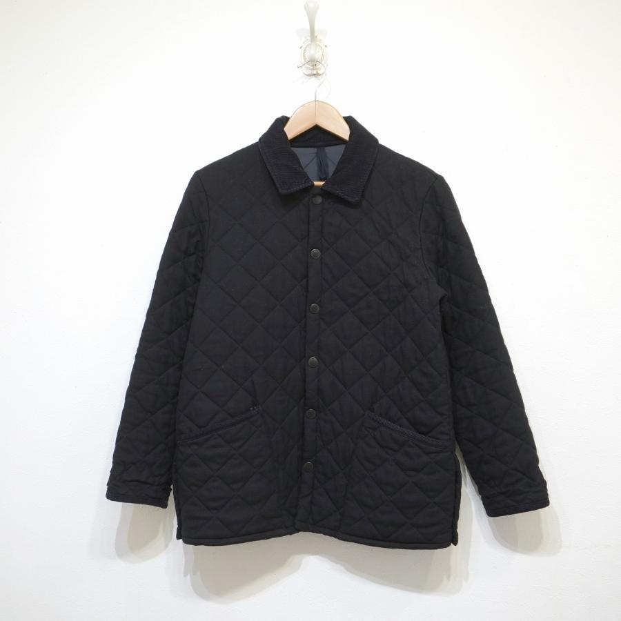 Barbour (38) LIDDESDALE ウールキルティングジャケット 黒 バブアー 
