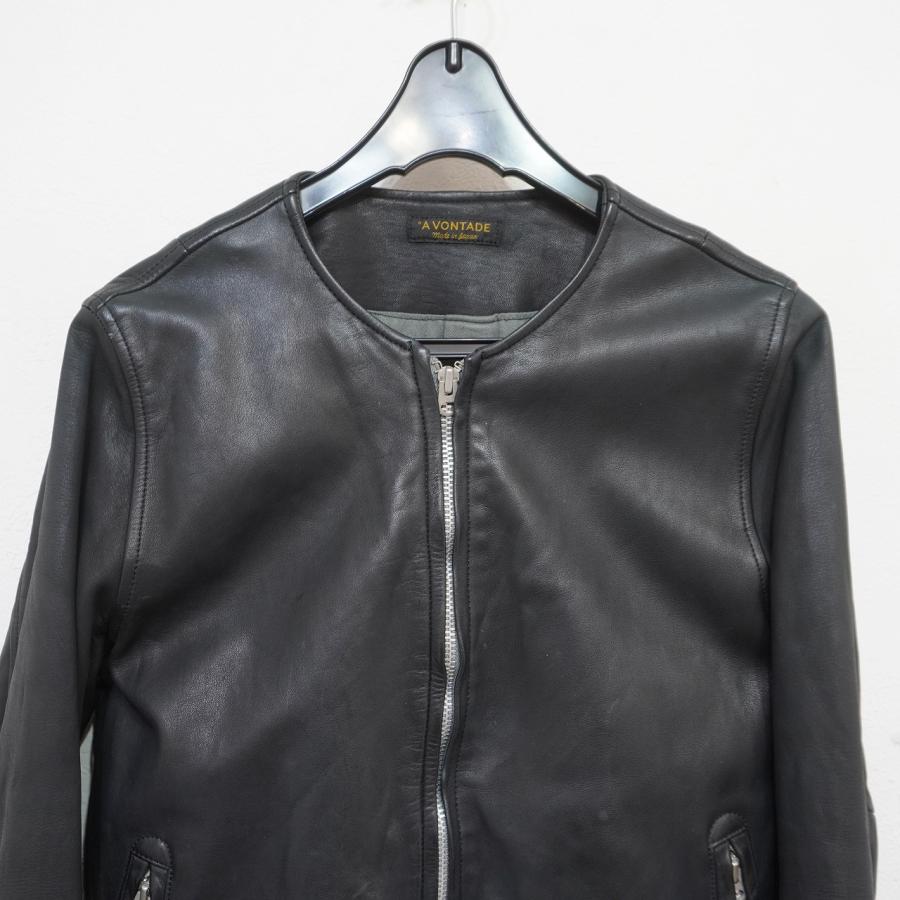 A VONTADE ノーカラーライダースジャケット A VONTADE ノーカラーライダースジャケット