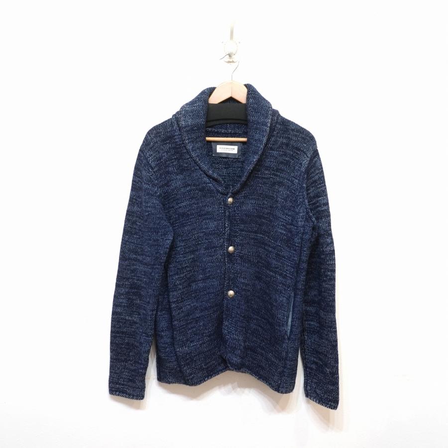 RON HERMAN DENIM (M) インディゴ染め ショールカラー コンチョ 