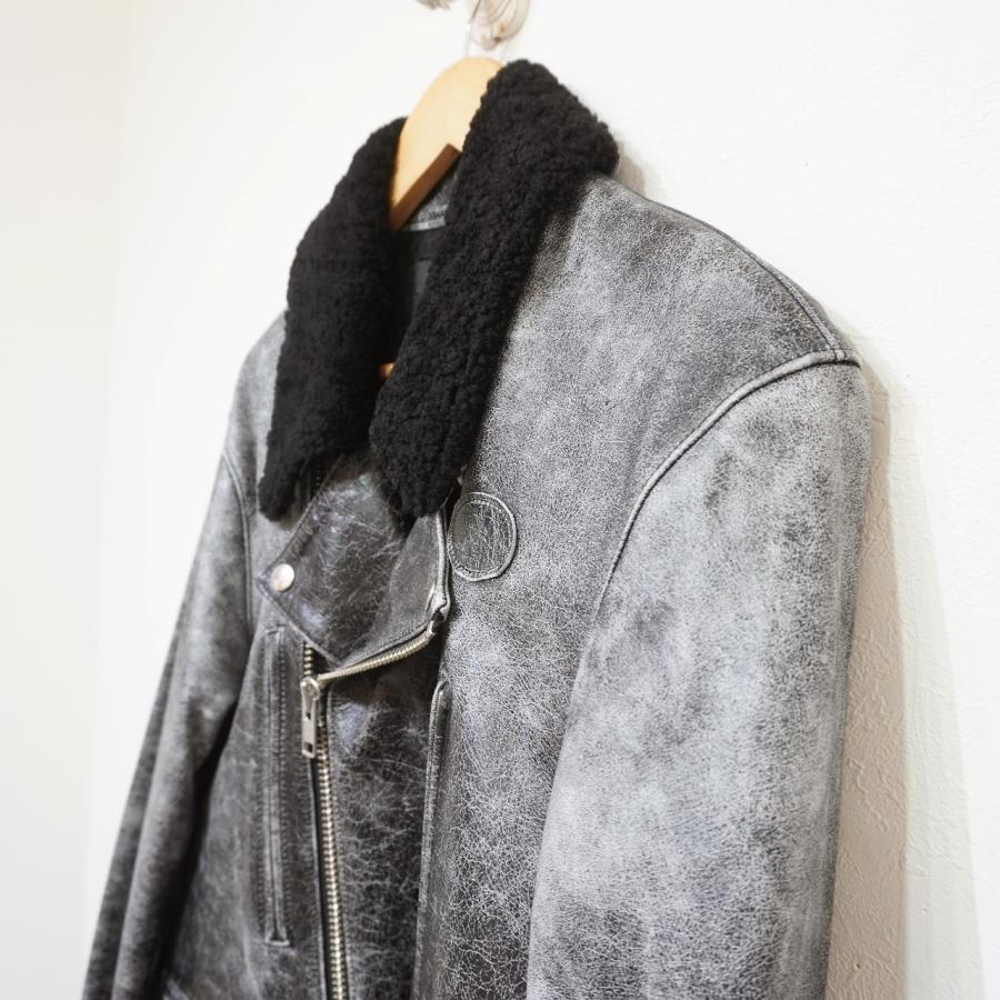 RAGS McGREGOR MCGREGOR (M) 本革 クラック加工レザーライダース 