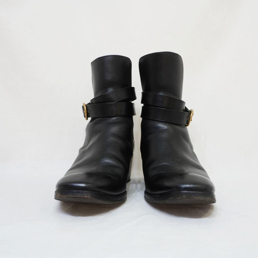 極美品☆ SAINT LAURENT サンローラン 三連ストラップ ヒールブーツ 楽天市場】サンローラン ハーネスブーツの通販