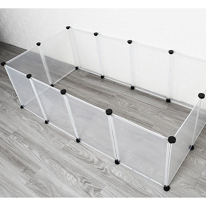 組み立て 自由 ペットフェンス 12枚セット透明パネル ペットフェンス 12枚セット透明パネル 自由 組み立て 簡単 犬 猫