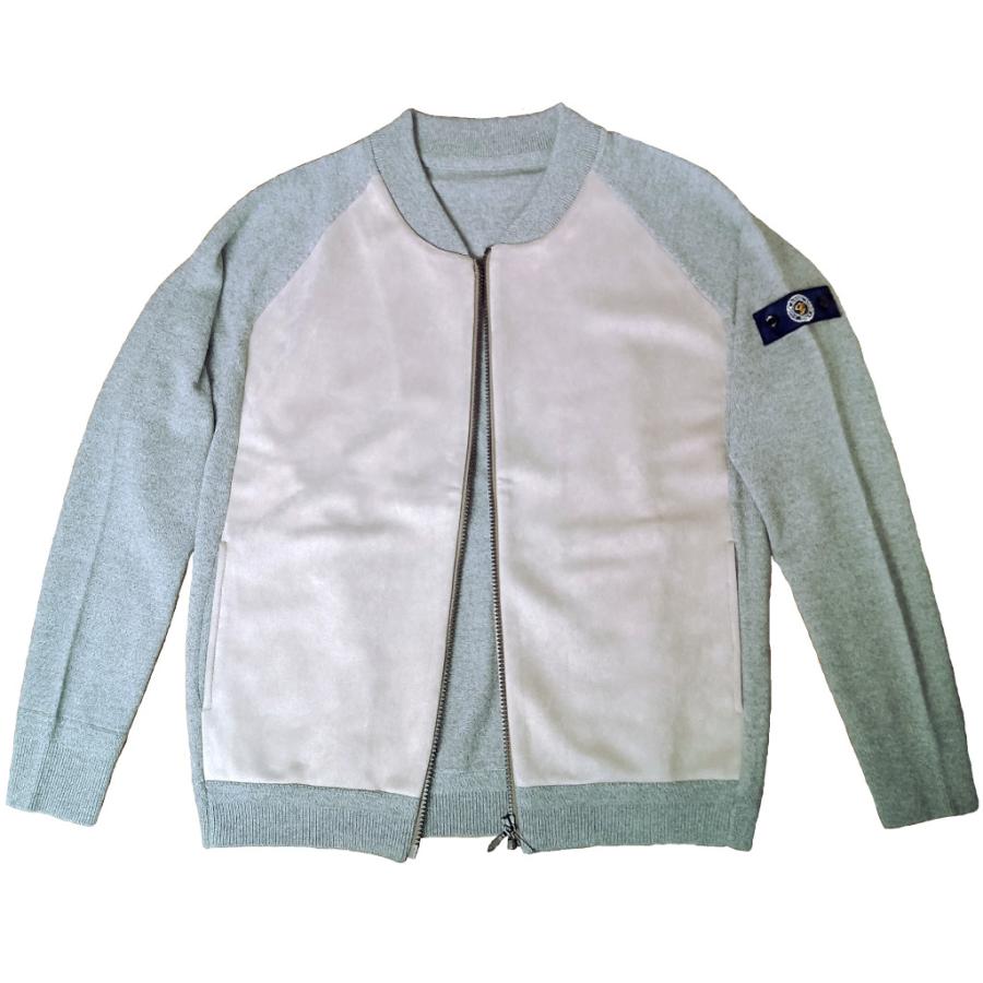 ジーステージ(G-stage) キャッシュウール＆エコスエード コンビジップアップブルゾン ニット ライトグレー 0603 46(M) 50(XL)  : TRAD HOUSE FUKIYA - 通販 - Yahoo!ショッピング