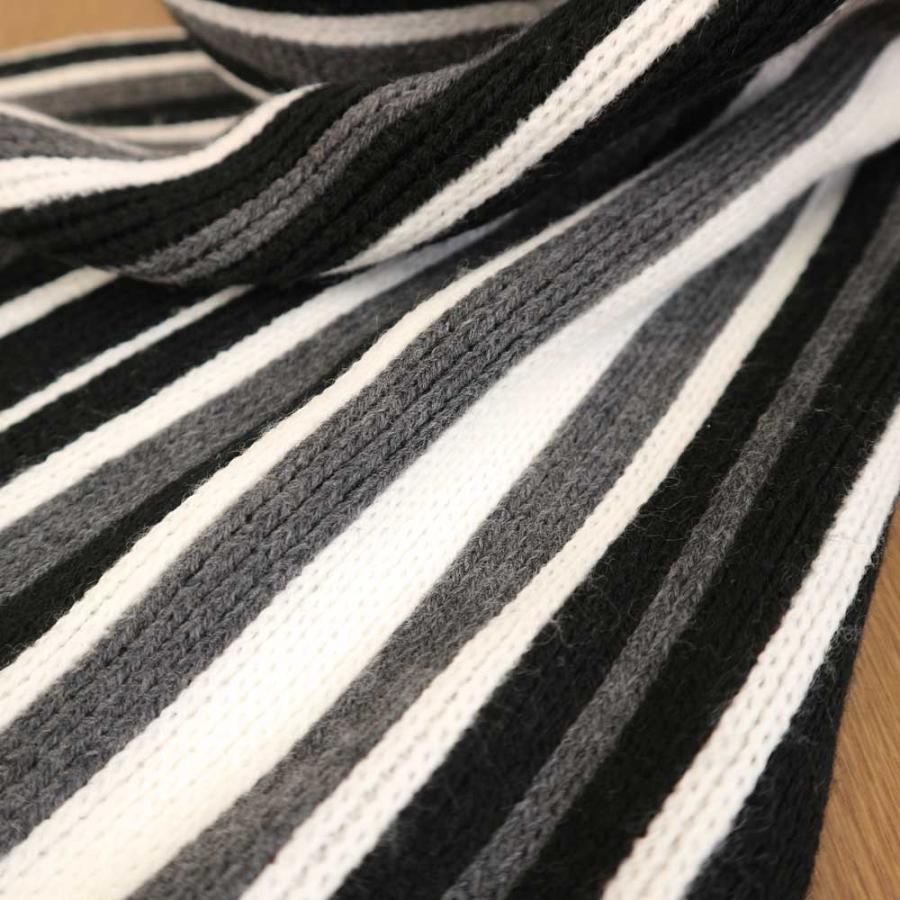 courrèges マフラー 黒/白 correges muffler クレージュ マフラー | AKUBI -アクビ-