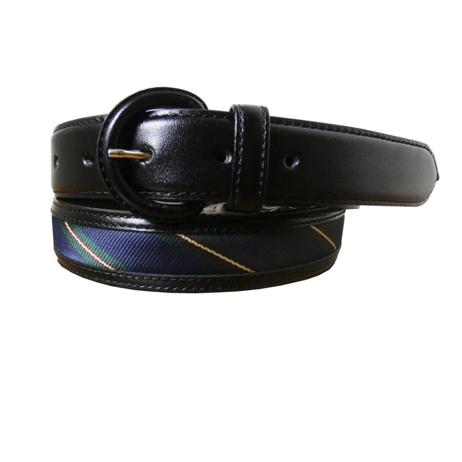 KIETH メンズ レジメンタル ベルト 黒 ブラック フリーサイズ 0219