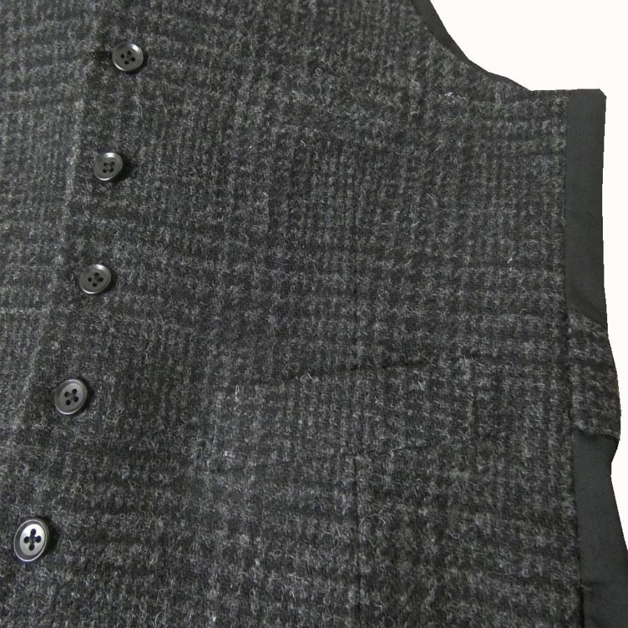 ハリスツイードベスト 秋冬 メンズ前開きべスト ジレ チャコールグレー 2218 Oxbg2218deyy Trad House Fukiya 通販 Yahoo ショッピング