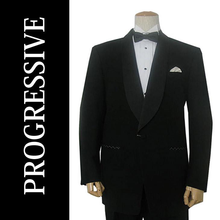 裾直し済 PROGRESSIVE 本格的タキシード メンズ ショールカラー 日本製