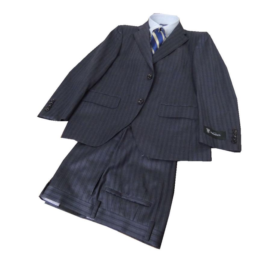 DORMEUIL(ドーメル)春夏2つボタンスーツ ネイビーストライプ DORMEUIL(ドーメル)春夏2つボタンスーツ ネイビーストライプ