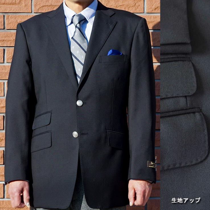 秋冬春 紺ブレザー ネイビーブレザー 3つボタン ジャケット 銀