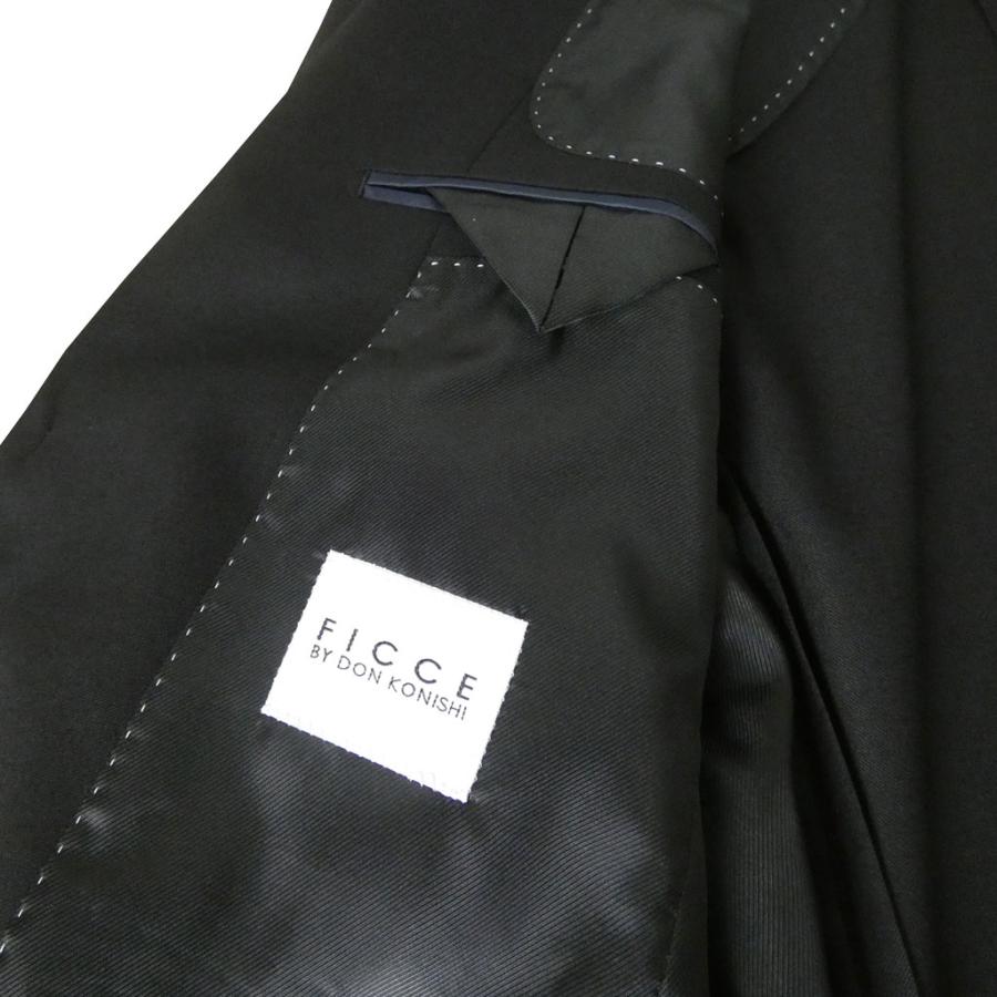 FICCE（フィッチェ） 春夏秋 スリーピース スーツ ブラック 黒無地