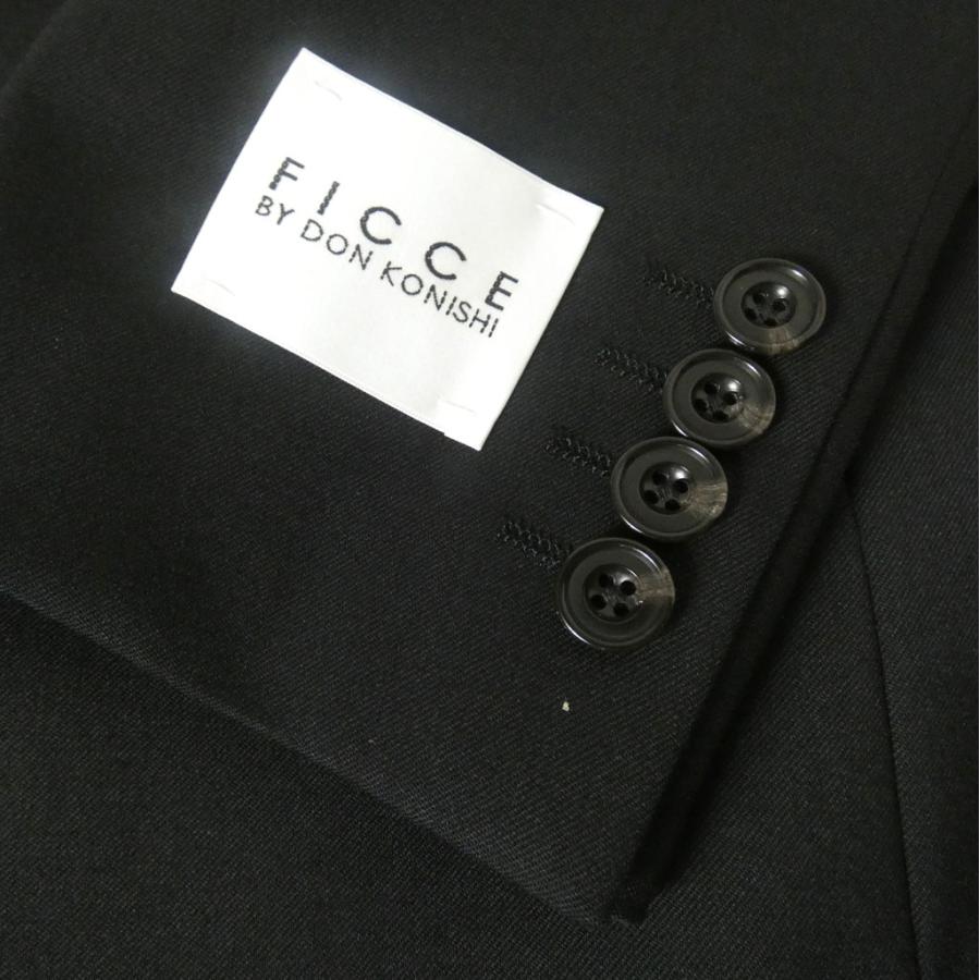 FICCE（フィッチェ） 春夏秋 スリーピース スーツ ブラック 黒無地