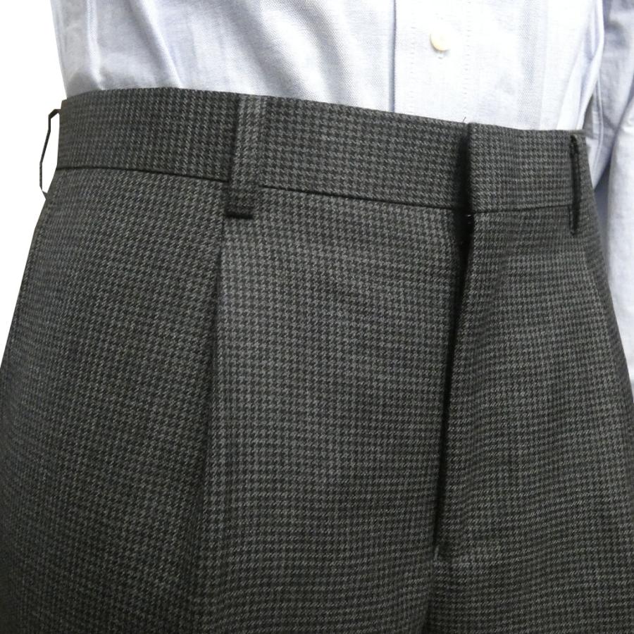 3ピーススーツ チャコール グレー 千鳥格子 秋冬 メンズ スーツ 段返り
