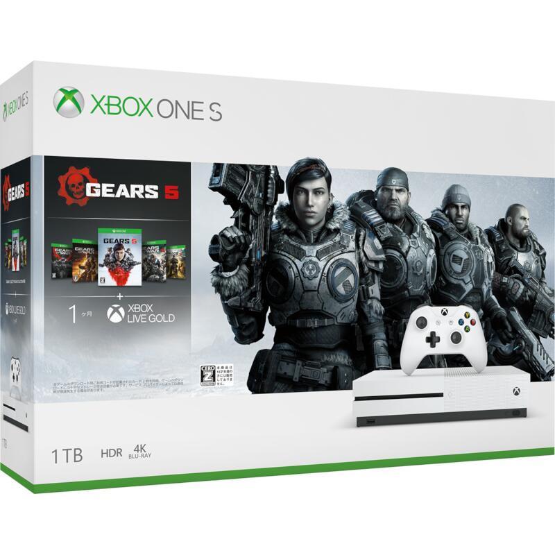 未使用 箱開封済 Microsoft Xbox One S 1tb 超人気 Gears 5 ゲーム機 Z マイクロソフト 234 本体 同梱版 Ceroレーティング 安心保証90日