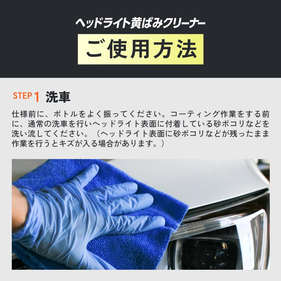 ヘッドライト黄ばみ取り　クリヤコーティング HID屋 ヘッドライト磨き 黄ばみ・曇り除去クリーナー 50ml｜簡単施工で